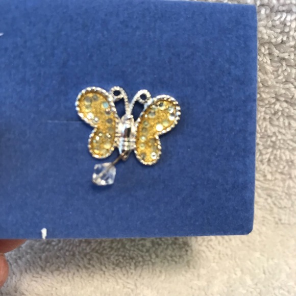 Avon Jewelry - Vintage Avon 2004 Butterfly Pin Birthstone June Rhinestone